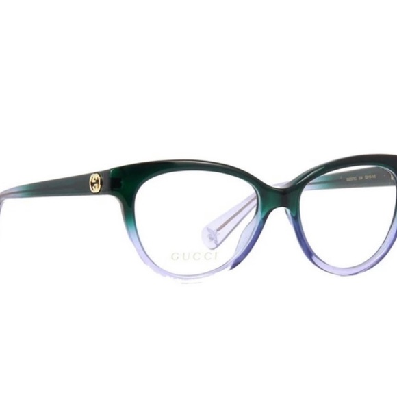 Gucci Eyewear Frame Glasses, Green, Gray, Silver - Picture 4 of 8